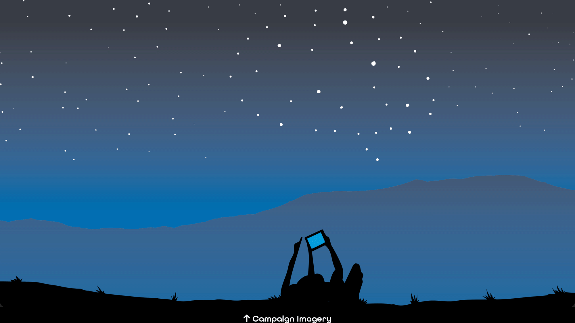 Starry night sky